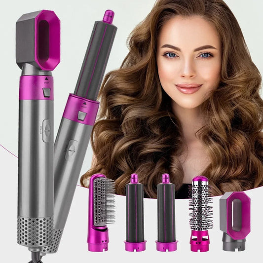 5-in-1 Hair Brush 💇‍♀️✨ فرشاة تصفيف الشعر 5 في 1 ✨💖