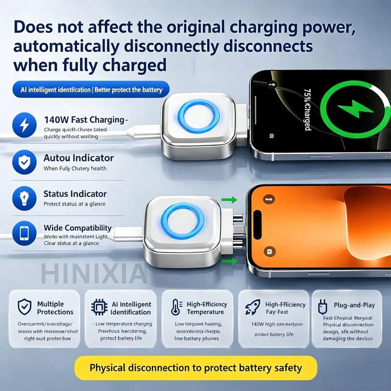 Auto Eject Charging Separator⚡ فاصل شحن تلقائي لحماية البطارية 🔋🛡️✨