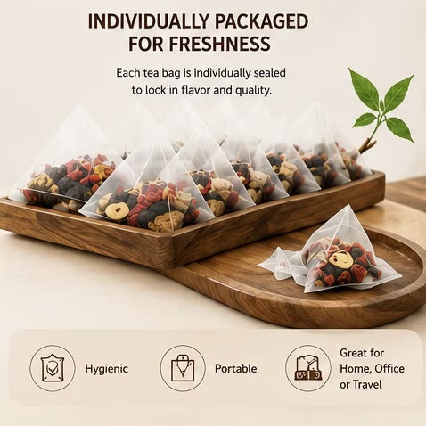 Ginseng Five Treasure Herbal Tea | Premium Traditional Herbal Blend – 25 Tea Bags