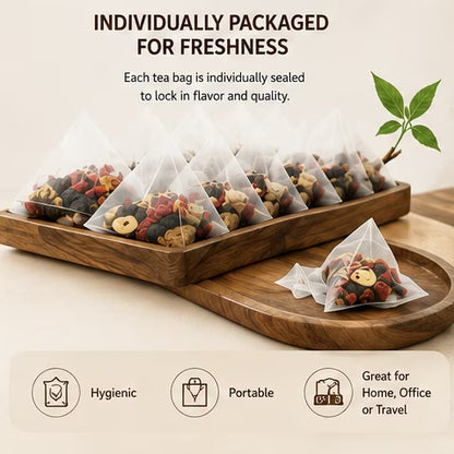 Ginseng Five Treasure Herbal Tea | Premium Traditional Herbal Blend – 25 Tea Bags